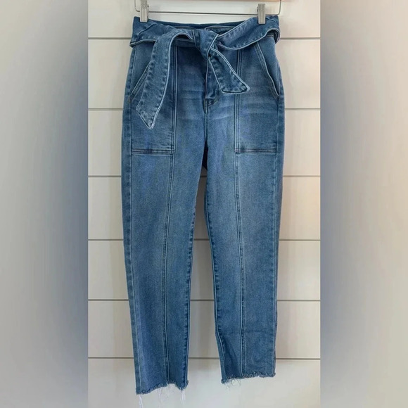 RISEN Denim - RISEN Looking For Answers High Rise Tie-Belt Risen Skinny Jeans